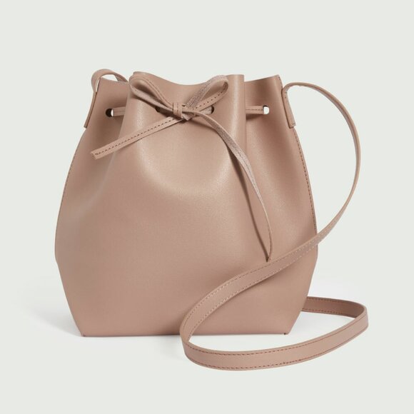Kayla + Ava Bow Tie Bucket Bag in Dusty Rose - Picture 4 of 6